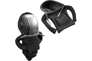 YEJAHY Cuffia con pomello del cambio, copertura del pomello del cambio, con cappuccio, decorazione della leva del cambio, per auto (nero)