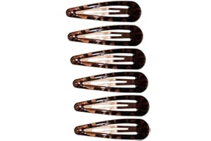 5cm Tort Brown Bendies Sleepies Snap Clips Hair Clips Slides School Colours for Women Girls by Glitz4Girlz