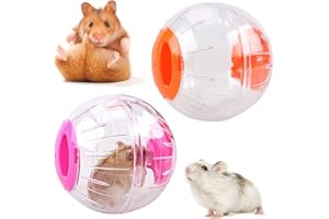 MEIYAXINWIN 2 Stück Hamsterball, 12cm Hamster Laufball Transparent Hamsterrad Laufkugel, Lindert Hamster-Langeweile