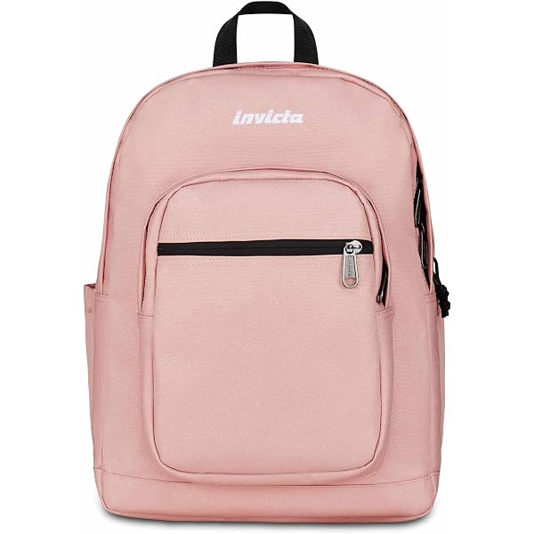 Invicta Portapenne Scuola Lip, Rosa, Effetto Shine,Taschino Interno con Zip e Passanti Elastici Portapenne, Accessori Zaino, Scuola Media e Superiore, Per Ragazzo e Ragazza