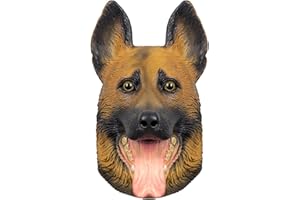 molezu Hund Maske Halloween Tiermaske Shepherd Hundekopfmaske Niedliche Latex Party Cosplay Maske Erwachsene Unisex