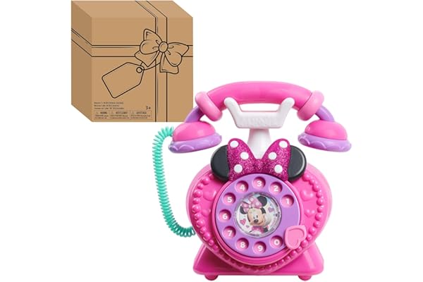 Disney Junior Minnie Mouse Ring Me Rotary Pretend Play Phone, Lights and Sounds