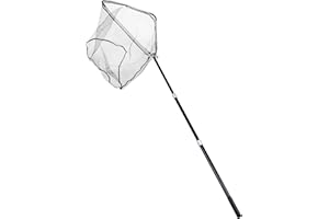 Zite Guadino da pesca gommato grande – Guadino telescopico testa martello 2,5 m accessori per la pesca – carpa pesci predatori pesca