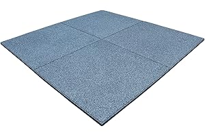 ‎LANDGRID 1m² Grau Fallschutzmatten 50x50x2,5cm Gummimatten Gummiplatten Fallschutzplatten Kinder Spielturm Schaukel Pool