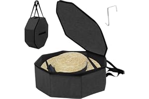 Yallmie Hat Box for Travel, Foldable Hat Storage Box with Handle Decorative Cap Storage Bag, Multifunctional Cap Boxes with Lids for Women and Men, Suitable for Various Types of Hats (Black)