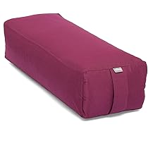 Bodhi | Yoga Bolster ECO | 100% Bio-Baumwolle | Yogarolle mit Bio Dinkelfüllung | Waschbarer Bezug | Yogakissen rund für Restoratives Yoga Übungen | Groß ca. 65 x 20 cm | anthrazit