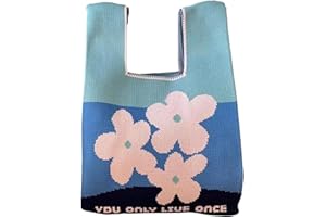 Anopo Donna Polso Nodo Borsa Tote Piccolo Uncinetto Polsino Borsa a Mano Estetico Carino Maglia Borsetta