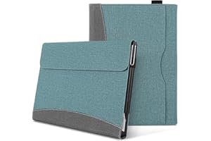 PBOYIQIS Custodia per tablet per Microsoft Surface Pro 7+/7/6/5/4/3 da 12,3 pollici, con tasca e porta stilo (blu)