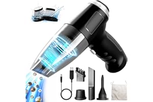 JINGYUANLI Jingyunali Aspirabriciole Senza Fili, Aspirapolvere Auto Portatile - Alta Potenza 8000PA, Aspirapolvere Senza Fili per Auto/Casa, Pulizia Rapida per Animali Domestici, Divano e Spazi Stretti