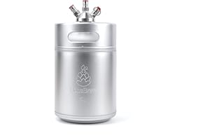 Hopsbrew Mini 304 Edelstahl Keg Growler (5L Standard Silber mit Speer)