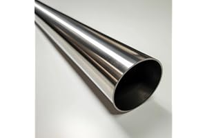 G.P. INOSSIDABILE Tubo Tondo Acciaio Inox Aisi 304l (En 1.4307), Saldato TIG - 1 Pezzo - Lunghezza 1 Metro (50, Spess. 1,5)