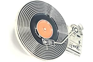 SNS Components Pin DJ Argent Métal Rétro Unisex Accessoire Platine Vinyle DJ