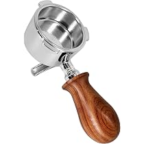 Tasseur à Café NEOUZA 51mm - Acier Inox 304 - Base Plate - Pour Machines Delonghi EC680/EC685 - Poignée Bois