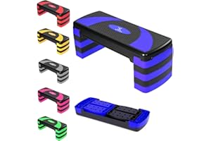 MAXSTRENGTH – Aerobic Stepper Cardio Fitness paso board-3 niveles gimnasio en casa ejercicio bloque