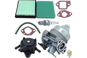 Gubeter GCV190 Kit de carburador para Honda GC190 GCV190 GCV190A GV190LA Motor HRB217 HRX217 HRX217K1 HRX217K2 Cortacésped Reemplazar 16100-Z0Y-813 16100-Z0Y-812 100-Z00. Y-003 16100-Z0Y-811