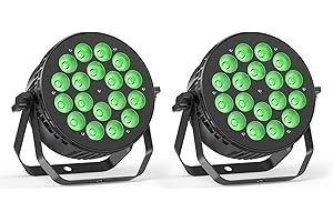 ERREYHT 180 W Projecteur LED Par RGBW, 2 Piece éclairage de scène en aluminium moulé avec DMX512, commande vocale, pour les fêtes, mariages, bars et Noël