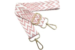 KERIOCUSI Tracolla per Borse Donna Rosa Cinghia Della Borsa Larga, Tracolla Regolabile con Gold Moschettone, Durevole per Crossbody Borsa, Borsetta, Chitarra DIY Spalla Accessori per Ragazze, 708