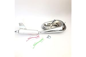 SCARICO MARMITTA ESPANSIONE SIMONINI SERPENTONE CROMATA CROMATO PER CICLOMOTORI CIAO - BRAVO - BOXER