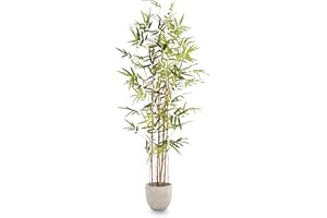 MAIA SHOP Planta Artificial Bambú Savage 150 cm con Cañas Naturales – Árbol Artificial Realista para Decoración y Proyectos de Interiorismo