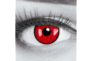 Meralens 1 para kolorowych czerwonych czarnych soczewek kontaktowych Crazy Fun Metatron Years. Najwyższa jakość na Halloween karnawał i karnawał z bezpłatnym pojemnikiem na soczewki kontaktowe bez