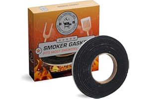 FireBlack Fireblack125 1/2 x 1/8 Black Hi Temp BBQ Smoker Gasket Self Stick15 ft LavaLock