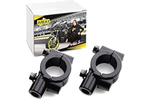 Area1 Uchwyt na lusterko wsteczne do motocykla, 2 x M10, gwint prawy 7/8", kompatybilny z Mondial