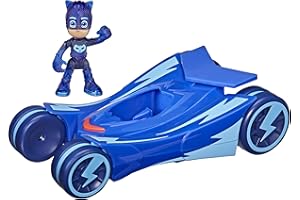Pyjamasques, Voiture Lumineuse Chat-Bolide avec Figurine de Gluglu, Jouet préscolaire pour Enfants à partir de 3 Ans