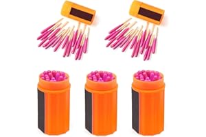 RICHOLYN Sturmstreichhölzer Sturm- & Wasserfest, Lange Brennende Streichhölzer Überallzünder Im Behälter, Outdoor Matches Kit Windfeste wasserdichte Matchs Camping Survival Tool