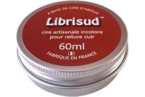 GÉNÉRIQUE Cire pour reliure en cuir de livres LIBRISUD 60 ml. Incolore. Nourrit et entretien le cuir du livre