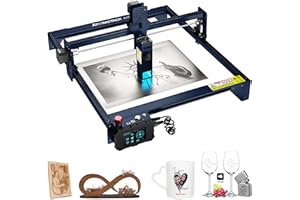 ATOMSTACK Incisione laser A10 Pro 10-11 W, con pulsante di regolazione e pannello di controllo touch, montaggio rapido di metallo, legno, vetro, 410 x 400 mm