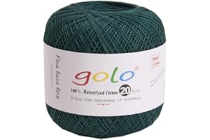 GOLO Crochet Thread Size 20 for Hand Knitting Crochet Yarn for Hand Knitting (New blue-899)