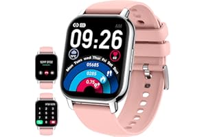 IDEALROYAL Smartwatch mit Telefonfunktion, 1,85" Zoll Touchscreen Smart Watch, Fitnessuhr mit Blutdruckmessung Herzfrequenzmesser, Schrittzähler Uhr Damen IP68 Wasserschutz Uhren für iOS und Android