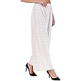 Ladyline Women's Embroidered Hakoba Chikhan Palazzo Pant in Rayon with Elastic Closure