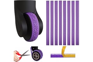 Kakveiai Lot de 8 Housses de Roue de Bagages, Roues de Bagages Housse Silicone, Réduction des Vibrations Sonores, pour la Plupart des Bagages à 8 roulettes/Protection pour roulettes de Chaise