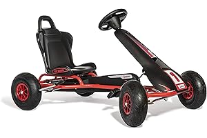 Ferbedo Go AR 8R (Gokart/Kart in schwarz/rot mit Soundlenkrad und Luftbereifung, ab ca. 5-11 Jahre) 112012, Groß