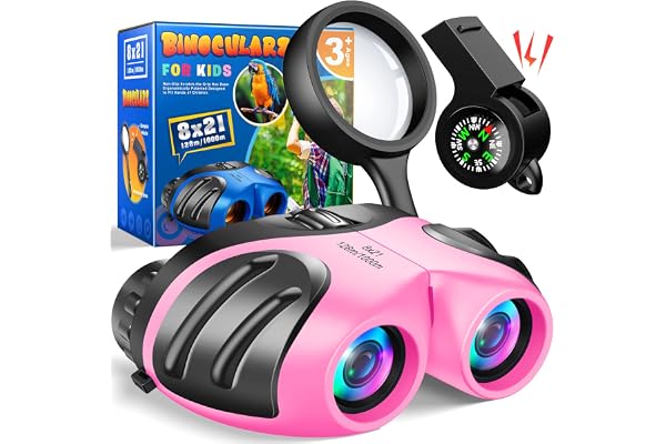Dislocati 8X21 Jumelles Enfant, Loupe Boussole Sifflet Kit Exploration Enfant, Jouet & Cadeau Enfant
