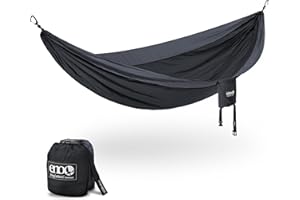 ENO, Eagles Nest Outfitters SingleNest Lightweight Camping Hammock, Black/Charcoal