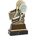 Art-Trophies TP444 Paddle Racket Trophy, Gold, 18 cm