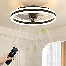 Buy LMiSQ Silent Ceiling Fan With LED Light And Remote Control Ceiling Fan With Lights 50CM DC Lamp With Fan Timer Dimmable Fan Ceiling Lamps Reversible (White) Online At Low Prices In - View #4