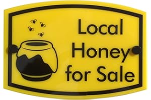LITTLE CROFT Beekeeping Sign Local Honey for Sale, Equipment for Beekeeper, Gift for Honey Farming, Outdoor Use
