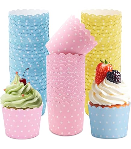 Cupcake wrapper, 150 stuks muffinvormpjes, papier, mini muffins, papieren vormpjes, geschikt voor bakken, verjaardag, bruiloften, feesten