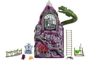 Masters of the Universe MOTU Origins Snake Mountain - Spielset mit authentischem Design und vielen Features inklusive Käfig, Kerker, Thron von Skeletor, Säurepool und Fluchttunnel, HPG41