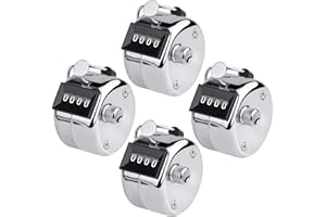 Compteur Manuel Mécanique De Personnes 4 Chiffres Clicker Numérateurs 2 4 Pack, Cerceau D’Anneau Support de Doigt Pour Sport Manifestation Compte de Pas Argent Pour Hommes Femmesn Compte de Pas Argent pour hommes femmes