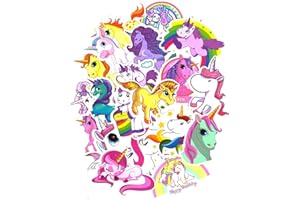 SETPRODUCTS ⭐️ Top Stickers ! ⭐️ Lot de 30 Stickers Licornes - Autocollant Top Qualité Vinyles Non Vulgaires – Mignons, Roses, Filles - Customisation ordinateur portable, bagages, moto, vélo, surf... (#30-UNIC)