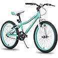 Hiland Climber 20 inch children's bike for children from 5 6 7 8 9 10 years old MTB mountain bike youth girls kids bike boy mtb Single speed, V-brake mint green