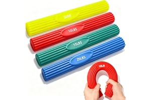 Frutilexia 4 st flex terapibar, flexterapistänger, flexibel motståndsstång, förbättrar greppstyrkan, för golfare, armbåge och tendinit, lindrar smärta