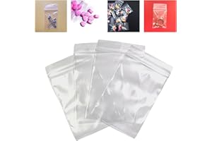 GRUPO DARIK Pack de 500 Bolsas de Plástico Transparentes de 4x6cm con Cierre Zip|Bolsas Zip Lock Pequeñas, Prácticas y Resistentes|Pack de Bolsitas Pequeñas cierre hermetico (4x6cm, 500, unidad)