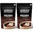 COCOSUTRA Swiss Vanilla Hot Chocolate Mix | Enjoy hot or cold | Pack of 2 (Each 100 g) 200 g | Vegan & Gluten Free Drinking Chocolate Powder | No Preservatives | Ready in 2 Minutes | Serves 10 Cups