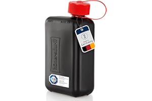 Hünersdorff Bidón de combustible estándar, 2 L, bidón de repuesto para coches pequeños e híbridos, HD-PE, fabricado en Alemania, producción certificada por TÜV, color negro