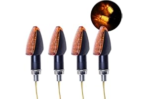 SFONIA 4pcs Intermitentes Moto Indicadores de Motocicleta Luces de Señal de Vuelta de 14 LED 12V Luz Indicadora de Vuelta Impermeable Universal para Motocicleta Scooter Quad Cruiser Off Road